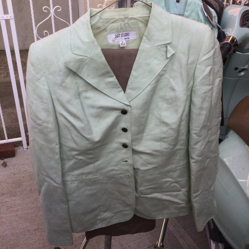 Suit Studio Tan and Cream Suit Jacket